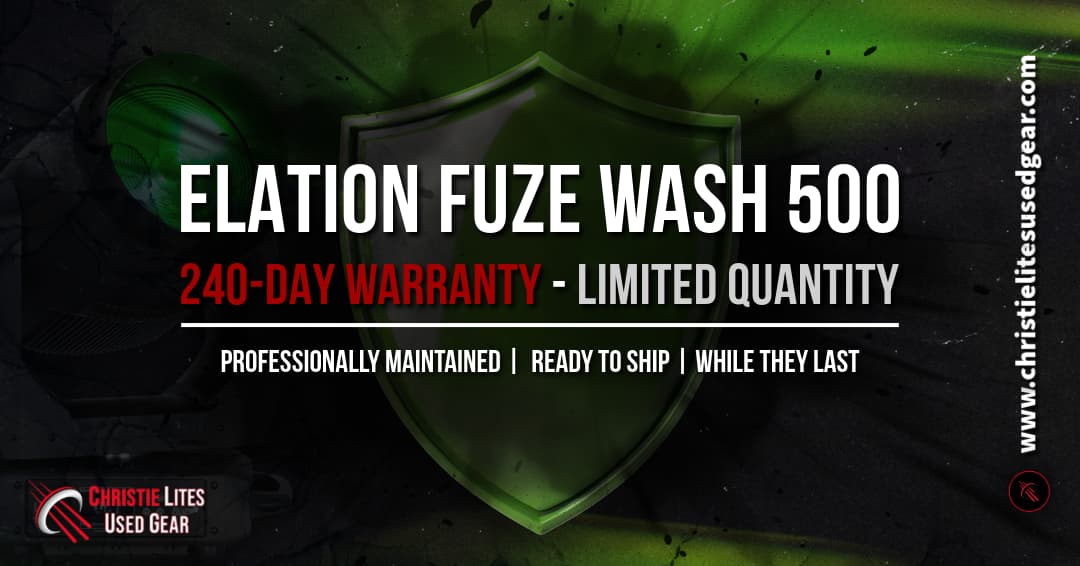 Now Available: Used Elation FUZE Wash 500 Fixtures