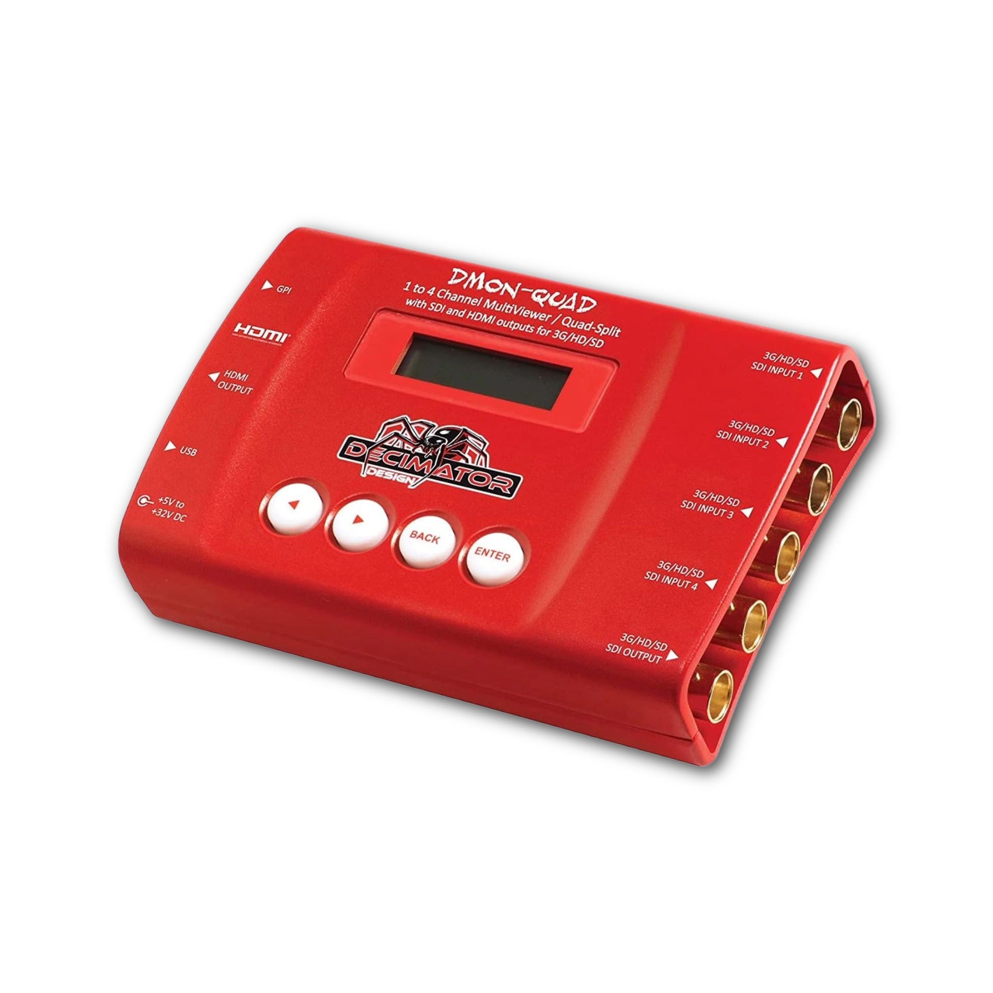 Decimator Dmon-Quad (3G/HD/SD)-SDI to HDMI Converter