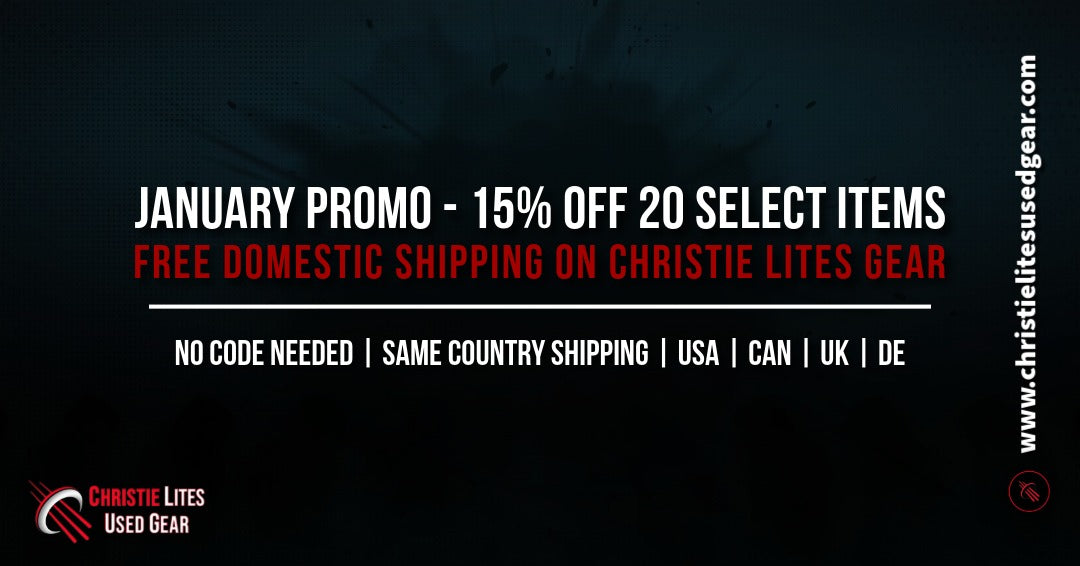 15% Off Select Items Plus Free Domestic Ground Shipping on Christie Lites Gear