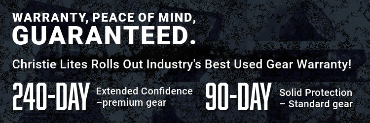 "used stage lighting" "used lighting" warranty banner