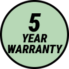 5 Year Warranty